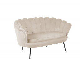 Sofa SF1-FXJG zamatová béžová, nohy čierne