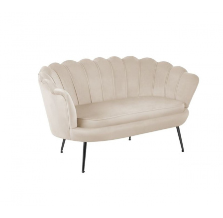 Sofa SF1-FXJG zamatová béžová, nohy čierne