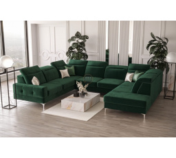 Rohová sedacia súprava MALIBU MAX I 260x350x220 cm - zelená, ľavá strana