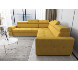 Rohová sedacia súprava s funkciou spania MARGO MAX 270x270 - žltá, pravá