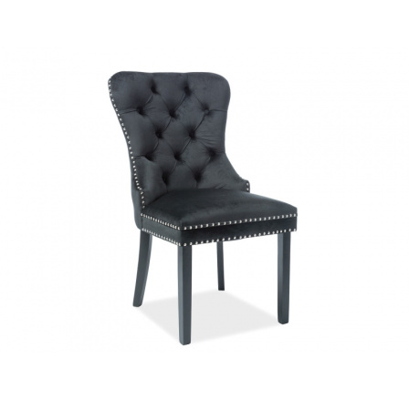 Jedálenská stolička AUGUST VELVET, čierna Jedálenská stolička AUGUST VELVET, čierna