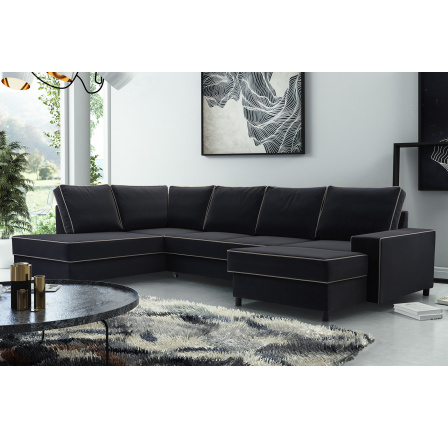 Rohová sedacia súprava OXANA U, Mat Velvet 97 09, Ľavá