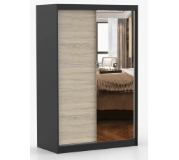 Šatní skriňa NOEMI 05, Čierna/Sonoma