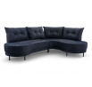 Rohová sedacia súprava Abbey P tmavomodrá