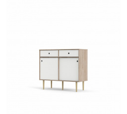 Komoda RUBY 2d2s, Hickory/Biela