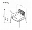 Kreslo MELBY, čierna/sivá