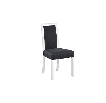 ROMANA 3 - jedálenská stolička biela / čierna látka č. 22 - (ROMA 3) kolekcia "DRE" (K150-Z)