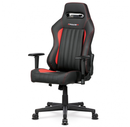 Herná stolička E-RACER, červeno-čierne čalúnenie z ekokože, HM, operadlo 90°-180° Herná stolička E-RACER, červeno-čierne čalúnenie z ekokože, HM, operadlo 90°-180°