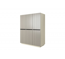 Šatní skriňa Nicole, kašmír / čierne úchyty