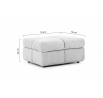 Pufa Magnelio Mini - sivá boucle Raven 10