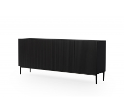 Komoda Nicole 200 cm - Čierny mat / čierne nohy
