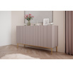 Komoda Nicole 150 cm - staroružová MDF / zlaté nohy