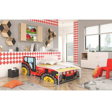 Traktor červený 140x70+Materac