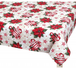 Vianočný obrus ozdoby červené