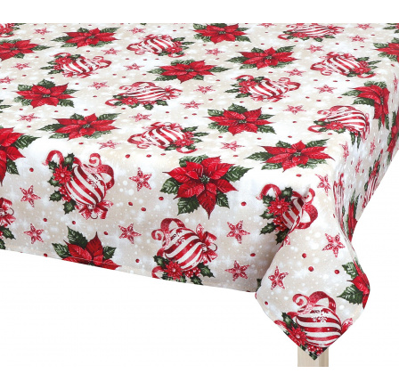 Vianočný obrus ozdoby červené