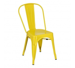 Stolička Paris žltá inšpirovaná Tolix