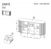 Systém "ZANTE" ZA2 (Komoda 150 2D2S) -