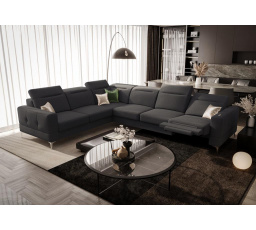 Rohová sedacia súprava s funkciou, relax MALIBU MAX 320x250 - sivá, ľavá