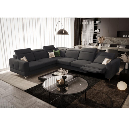 Rohová sedacia súprava s funkciou, relax MALIBU MAX 320x250 - sivá, ľavá Rohová sedacia súprava s funkciou, relax MALIBU MAX 320x250 - sivá, ľavá