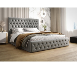 Posteľ VALENTINO s úložným priestorom - 200x200, Kovová na plynových zdvihákoch