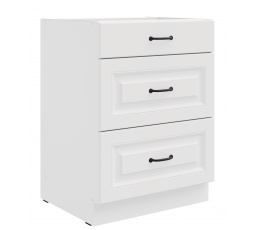 Dolná skrinka STILO - 60 D 3S BB, Biela/Biela