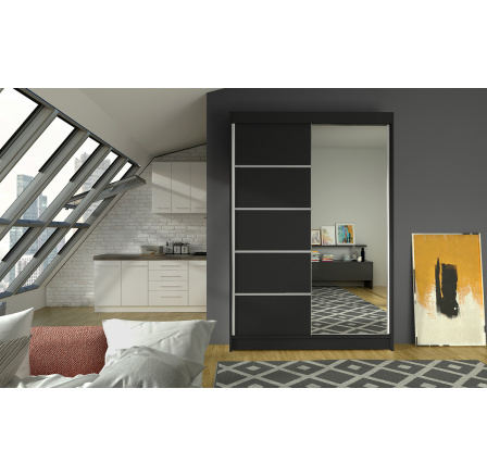 Šatní skriňa LINORA III 120, Čierna