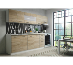 PERLA 260 - KUCHYŇA - SONOMA/BIELA (12p=1sada)