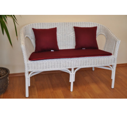 Poduška na lavicu Fabion vínová s vankúšikmi