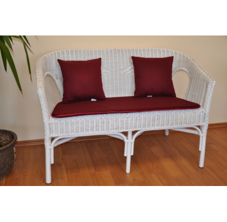 Poduška na lavicu Fabion vínová s vankúšikmi