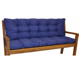 Vankúš na záhradnú lavičku 120 cm - látka tmavomodrá