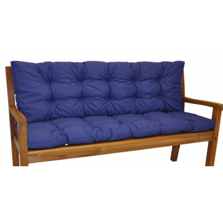Vankúš na záhradnú lavičku 120 cm - látka tmavomodrá