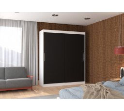 Posuvná skriňa LINCOLN 180 Biela+Čierna