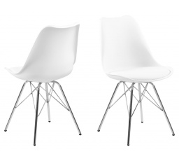 Stolička Eris PP biela/chrómová