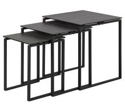 Sada stolíkov Katrine čierna