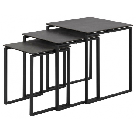 Sada stolíkov Katrine čierna