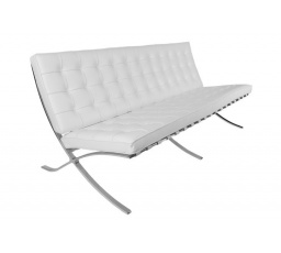 Sofa BA3 3miestna, biela ekokoža PU