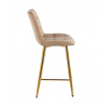 Barová stolička H1-FX, cappuccino / zlatá