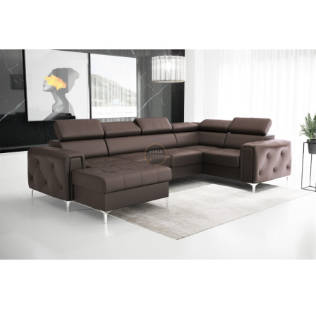 Rohová sedacia súprava ORION MAX III s funkciou spania 165x320x185 cm prírodná koža - prírodná koža - voliteľná farba, Pravá strana Rohová sedacia súprava ORION MAX III s funkciou spania 165x320x185 cm prírodná koža - prírodná koža - voliteľná farba, Pravá strana