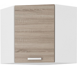 Horní rohová skříňka DAVIS - 58x58 GN-60 1F, Bílá/Dub Sonoma Trufla