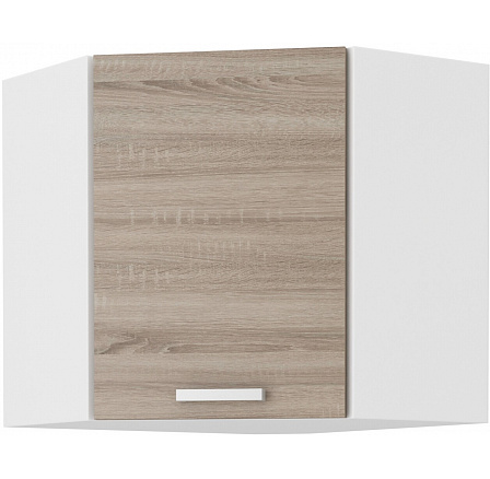 Horní rohová skříňka DAVIS - 58x58 GN-60 1F, Bílá/Dub Sonoma Trufla