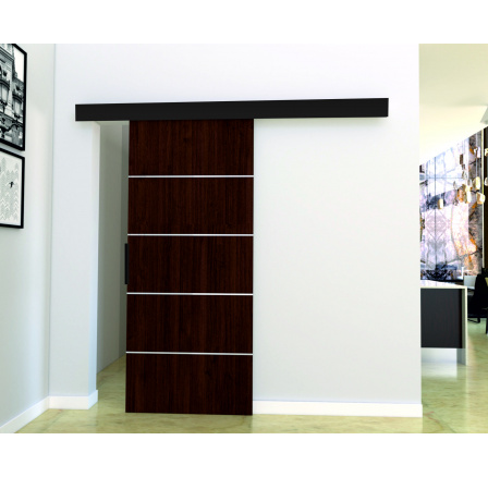 Posuvné dvere STANDART MIX B80, Wenge/čierna Posuvné dvere STANDART MIX B80, Wenge/čierna