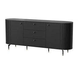 Komoda ZANTE 2D3S - ZA4, Čierna matná