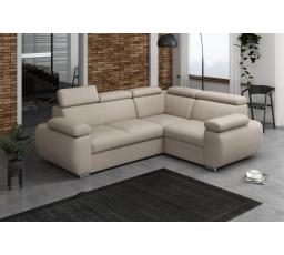 Rohová sedacia súprava Bodie P - biela káva