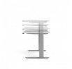Písací stôl OFFICE 80400/382, Biela/Silver grey