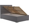 Posteľ Toriana 120x200, tmavo sivá