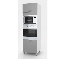 Vysoká kuchynská skrinka Natanya SP sivý lesk