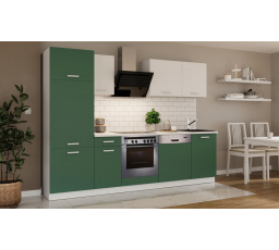 Kuchynská linka Todor 270 zelená/biela + PD 210 biela