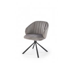 Jedálenská otočná stolička K533, sivá/čierna