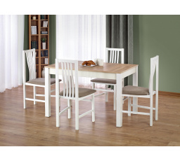 Jedálenský stôl KSAWERY, dub sonoma/biela