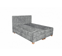 LARGO 160 posteľ s úložným priestorom na posteľnú bielizeň a vstavaným matracom, popolavá